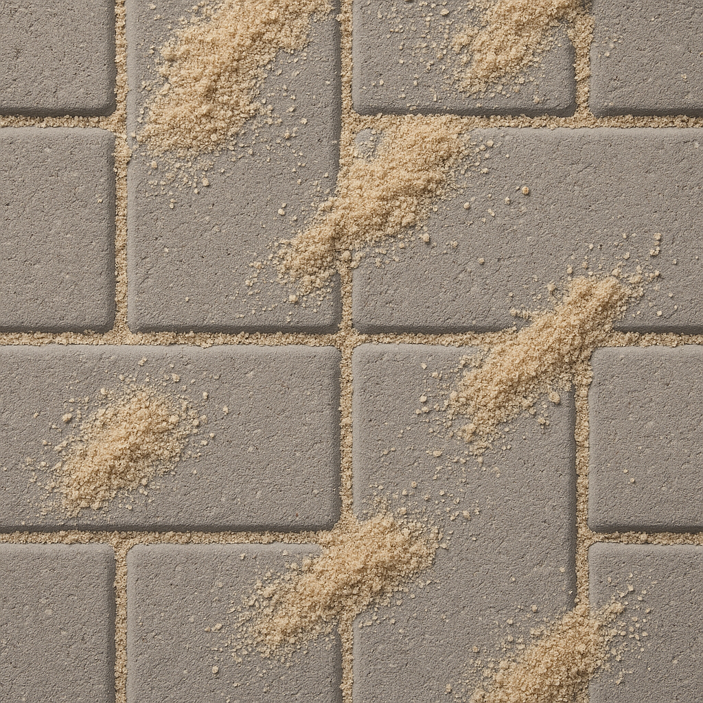 Piasek jako najprostszy sposób by zasypać kostkę brukową