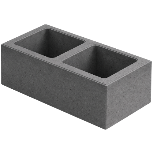 Szary - Pustak ogrodzeniowy